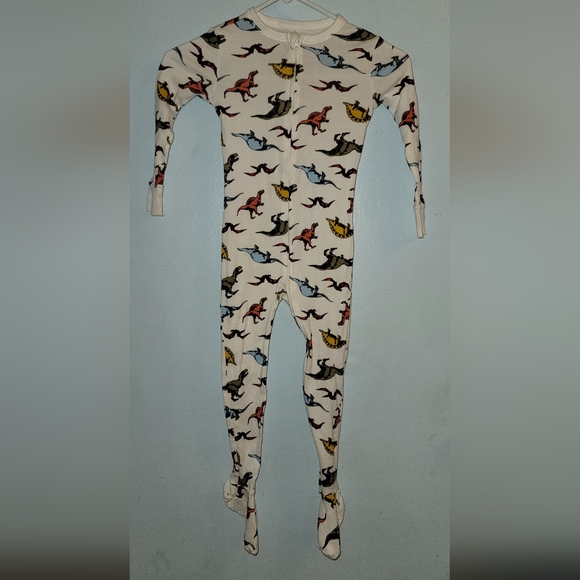 Old Navy 4T footie sleeper dinosaurs zipper dino feet cozy - Picture 1 of 7